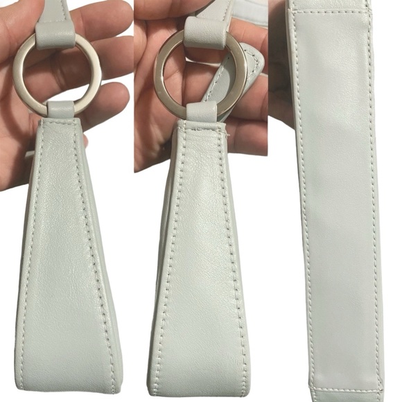 Giani Bernini Vintage Leather Clutch Handbag Light Blue - Picture 7 of 8